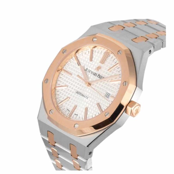 Audemars-Piguet-Royal-Oak-Self-Winding-Two-Tone-Replica-Left.jpg Audemars Piguet Royal Oak 15400SR.OO.1220SR.01 Replica