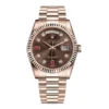 Rolex Day-Date 128235 AR Rose Gold Wrapped Chocolate Dial Replica