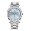 Rolex Day-Date Platinum 228396TBR Ice Blue Baguette Index Replica
