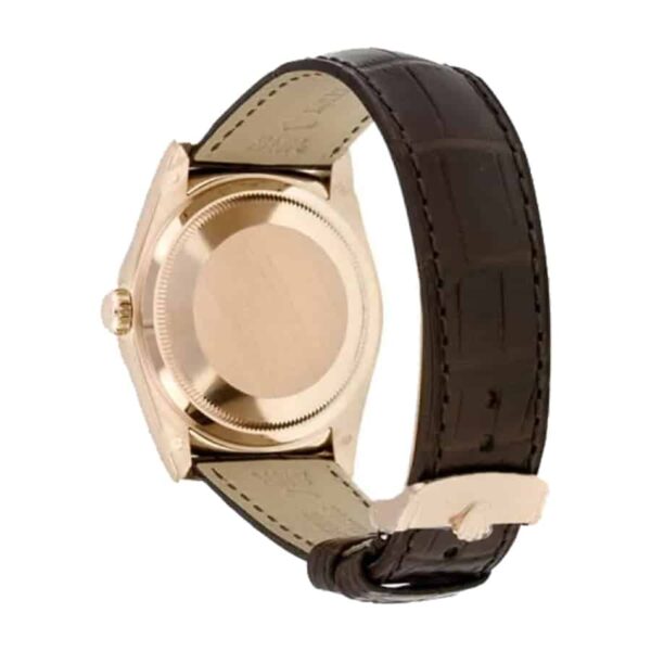 rolex-Day-date-Rose-Gold-Case-Black-leather.jpg Rolex Day-Date Black Leather Replica