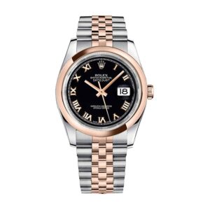 rolex-datejust-116201-36mm-gold-steel-black-dial-116201.jpg Rolex Datejust 116201 Roman Numeral Black Dial Replica