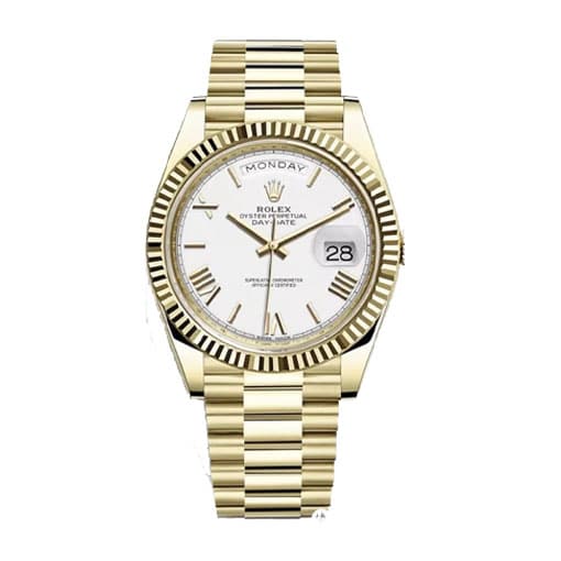 rolex-day-date-ii-collection-gold-white-roman-dial-218238-replica.jpg Rolex Collection Replica
