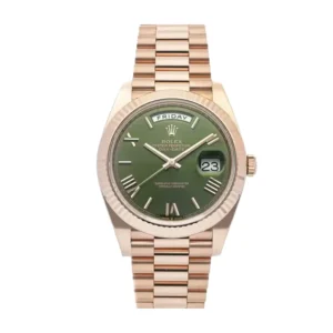 rolex-daydate-228235-replica-1.webp Rolex Day-Date Rose Gold President Green Roman Dial 228235 Replica