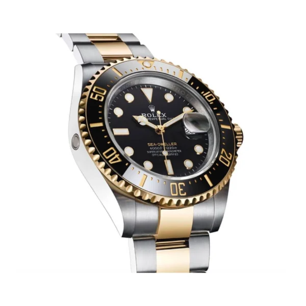 rolex-seadweller-two-tone-replica-2.webp Rolex Sea-Dweller Two Tone Black Dial 126603-0001 Oyster Replica