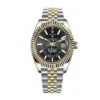 Rolex Sky-Dweller 326933 Steel Gold Black Dial Replica